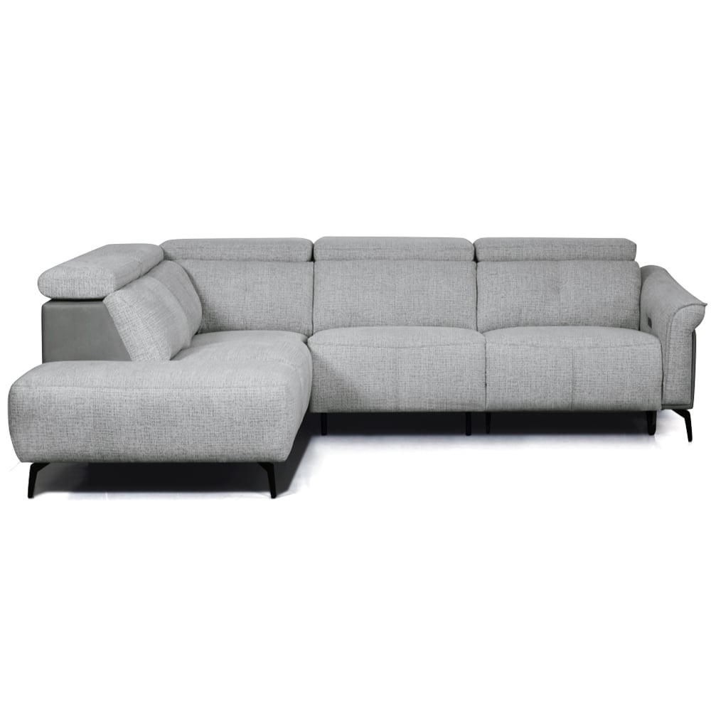 Thorndale Fabric Left Handed Corner Sofa Suite In Dark Grey