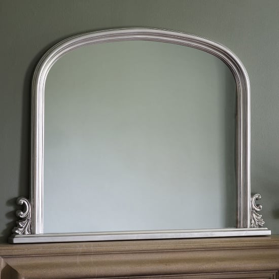 Read more about Thorne rectangular overmantle mirror in silver frame