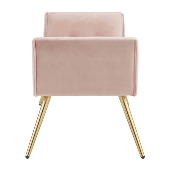 Totnes Fabric Upholstered Hallway Bench In Blush Pink_4