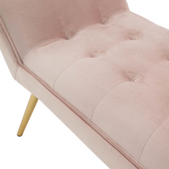 Totnes Fabric Upholstered Hallway Bench In Blush Pink_5