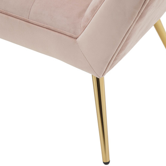 Totnes Fabric Upholstered Hallway Bench In Blush Pink_6
