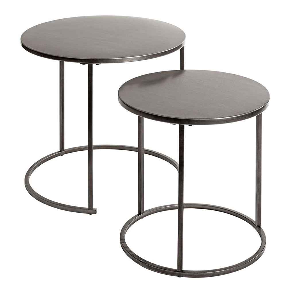 Thornville Metal Nest Of 2 Tables In Anthracite