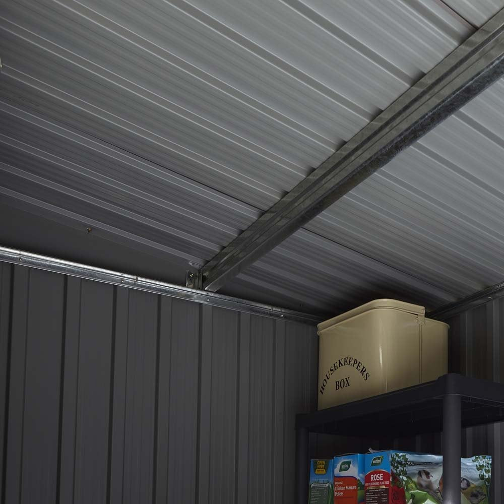 Thorpe Metal Garden Pent Shed Foundation Kit In Light Grey 8x4