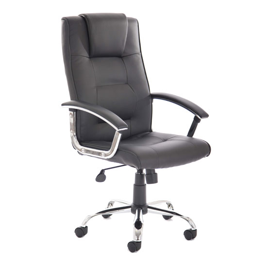 Photo of Thrift leather executive office chair in black