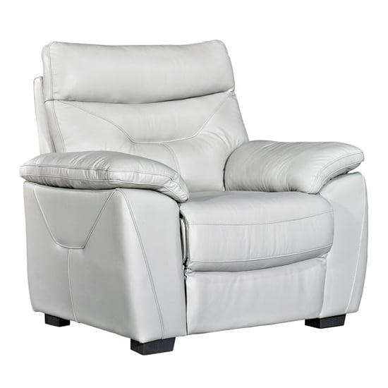 Tiana Contemporary Armchair In Putty Faux Leather