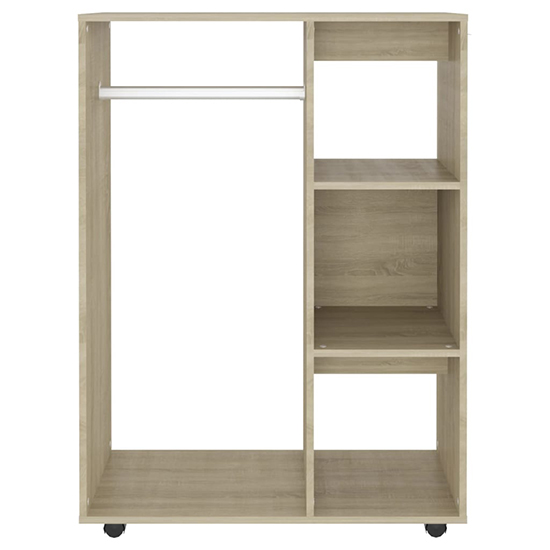 Tiara Wooden Open Wardrobe With 3 Shelves In Sonoma Oak