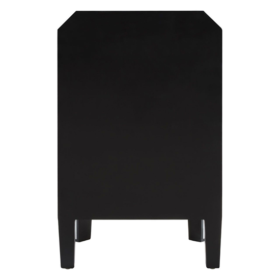 Tiffani Mirrored Glass Chest Of 3 Drawers In Black And Silver_5