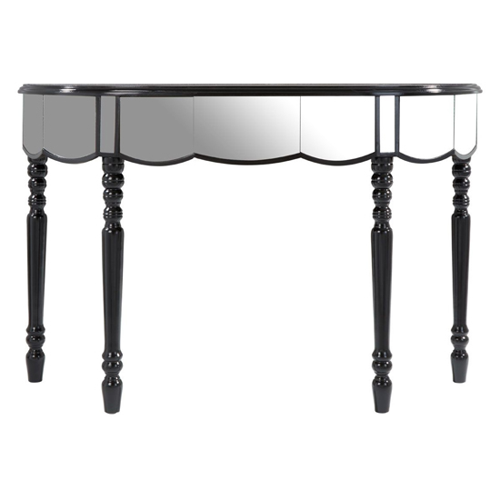 Tiffani Mirrored Glass Console Table In Silver And Black_2