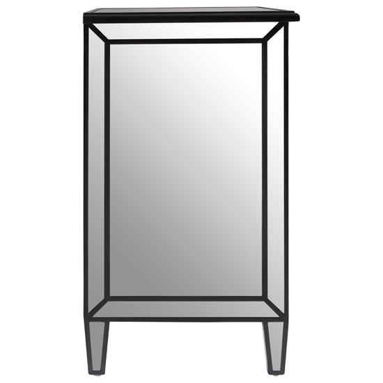 Tiffani Mirrored Glass Sideboard In Silver And Black_5
