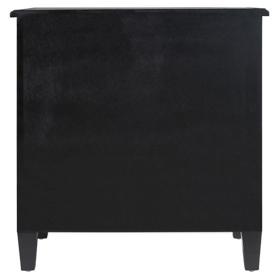 Tiffani Mirrored Glass Sideboard In Silver And Black_6