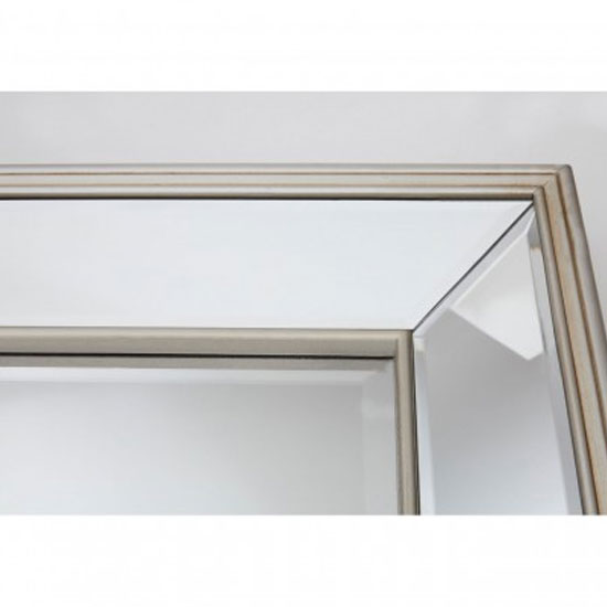 Tiffani Rectangular Wall Bedroom Mirror In Silver Frame_2