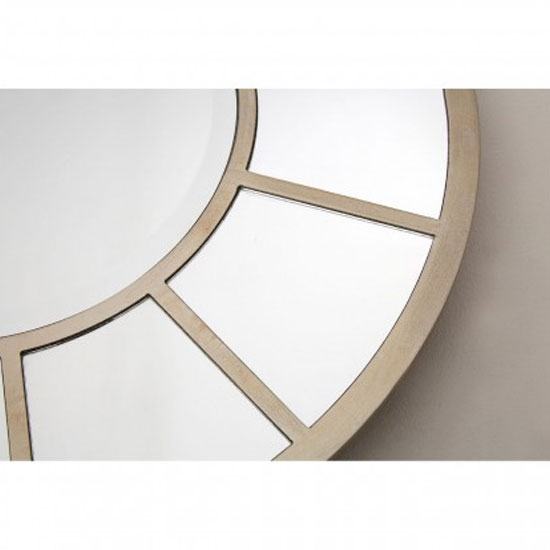 Tiffani Round Wall Bedroom Mirror In Silver Frame_3