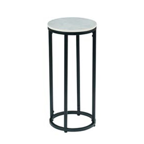 Tifton Sintered Stone Lamp Table Tall Round In Boya Grey