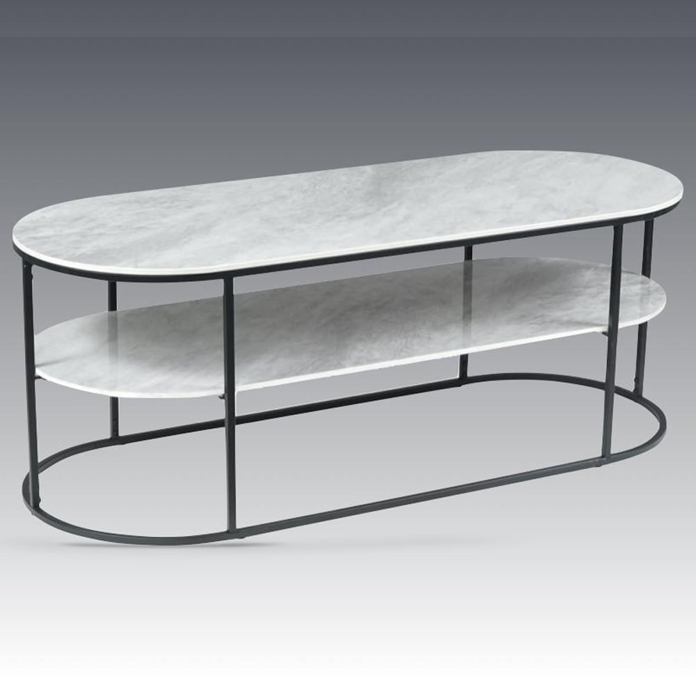 Tifton Sintered Stone TV Stand With 1 Shelf In Boya Grey