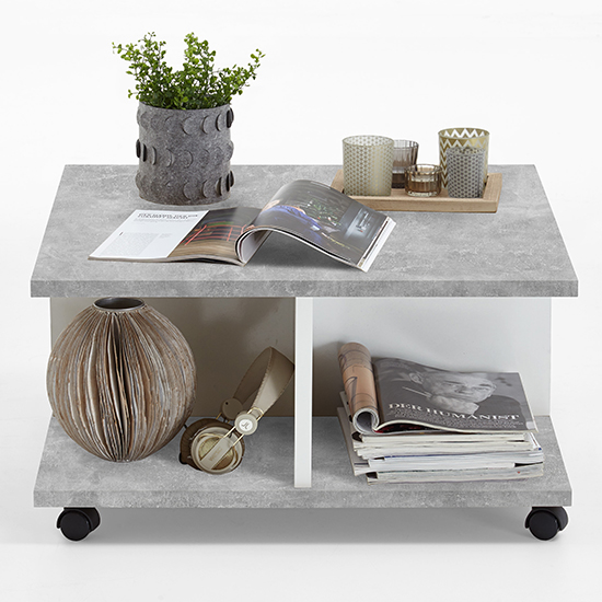 Tifton Storage Coffee Table In Concrete Effect And White Gloss_3