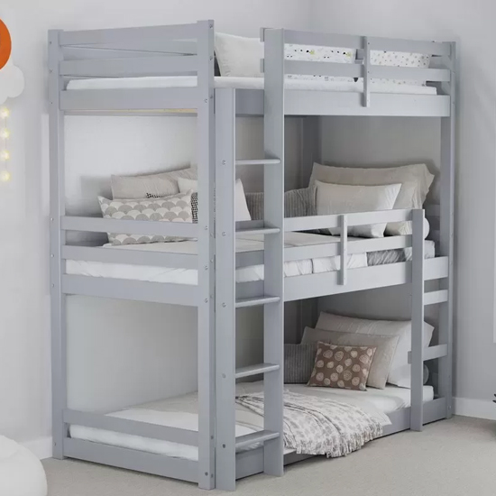 Read more about Tifton triple wooden bunk bed in grey