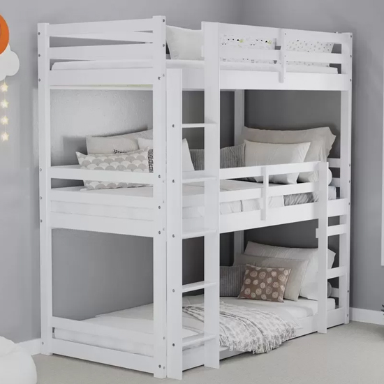 Read more about Tifton triple wooden bunk bed in white