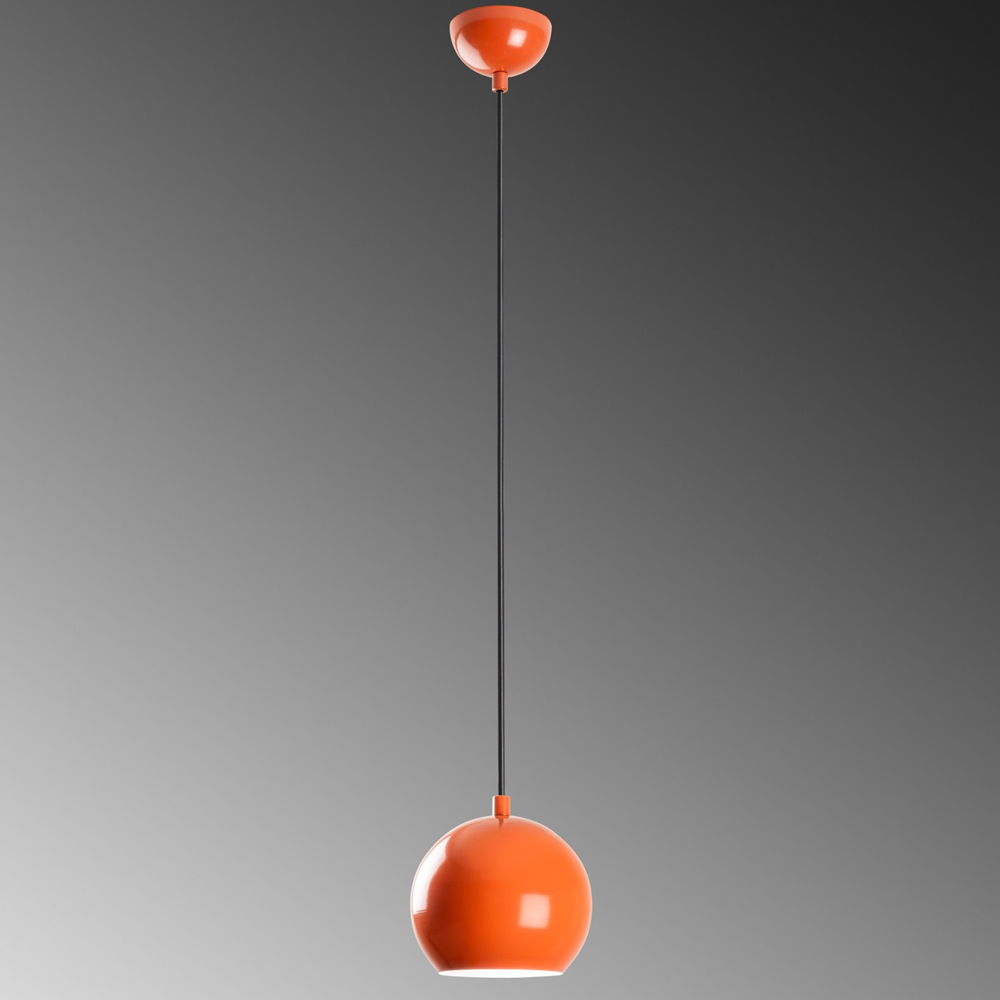 Tigris Metal Ceiling Pendant Light in Orange