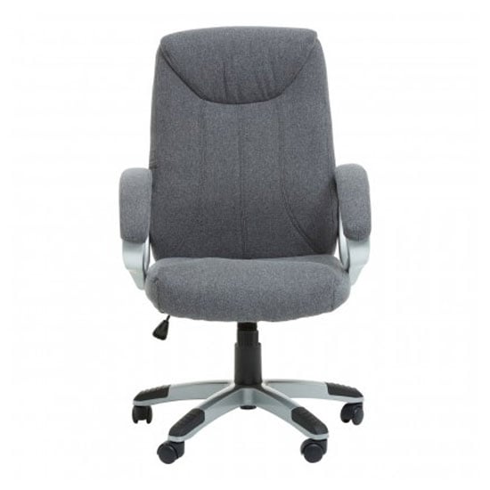 Tilburg Fabric Home And Office Chair In Grey With Arms_2