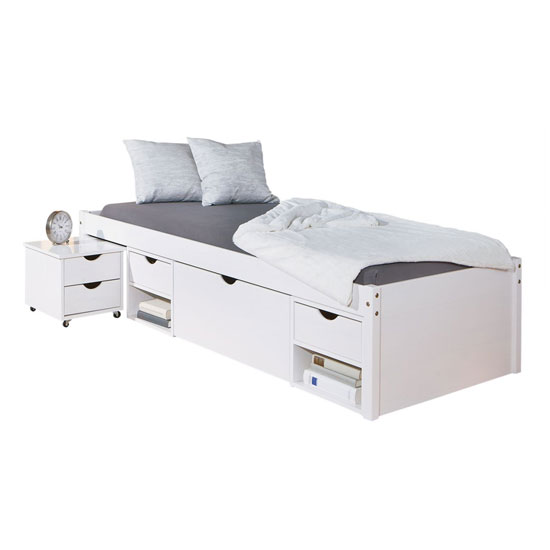 Till FSC Wooden Functional Single Bed In White_3