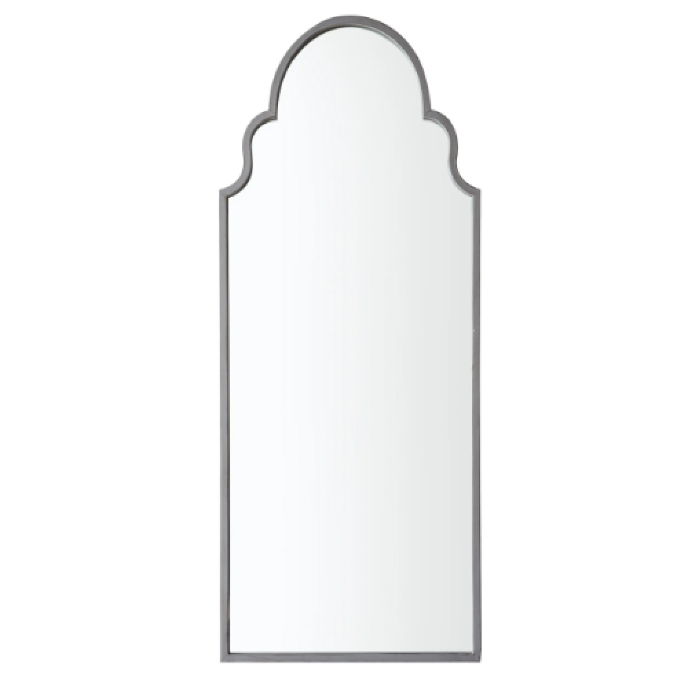 Tillman Outdoor Curved Arc Mirror In Vintage Grey