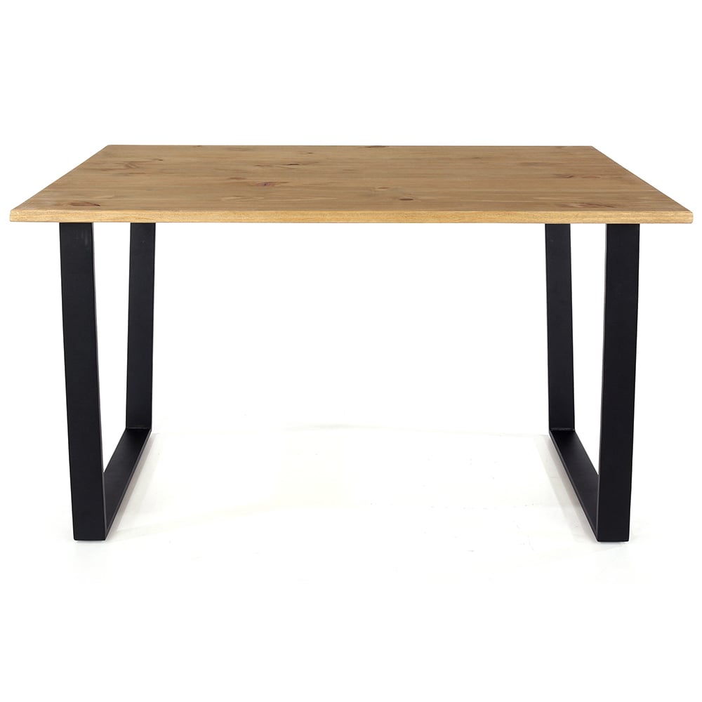 Tilston Large Wooden Rectangular Dining Table In Oak And Black