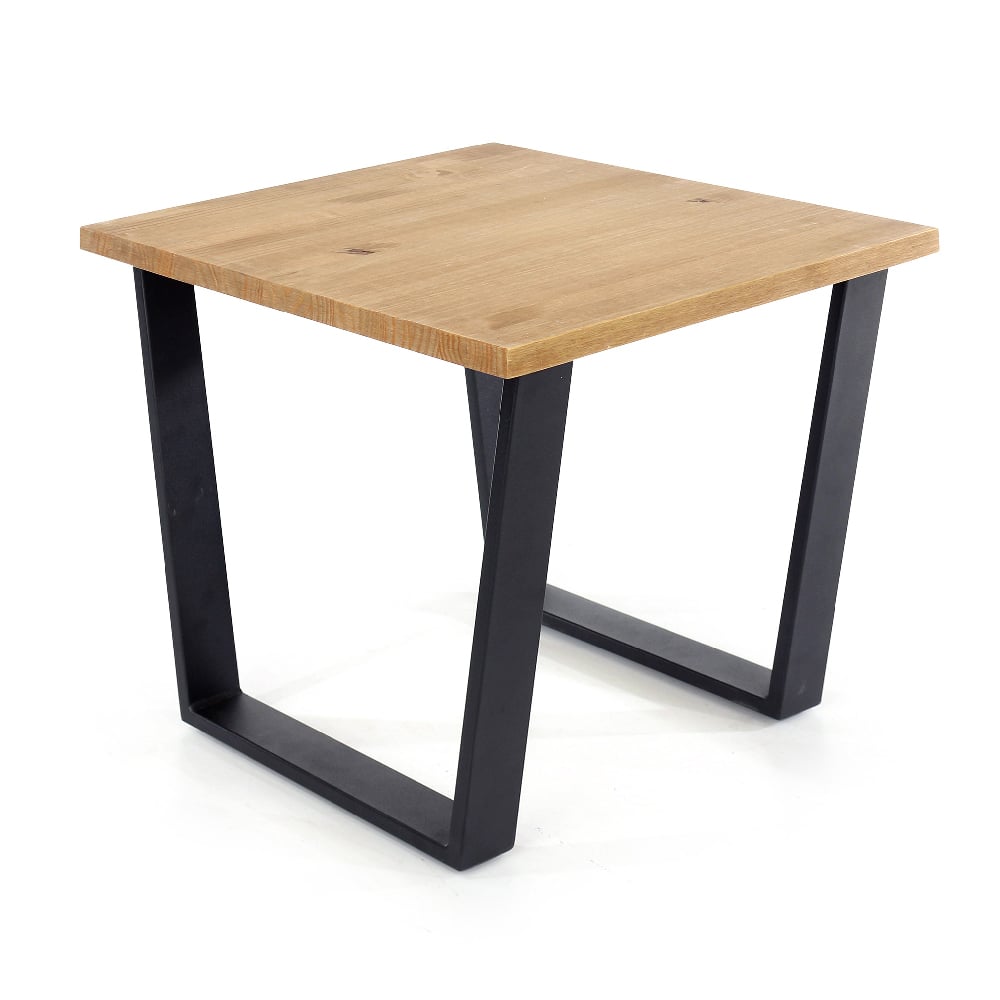 Read more about Tilston wooden square lamp table in oak and black