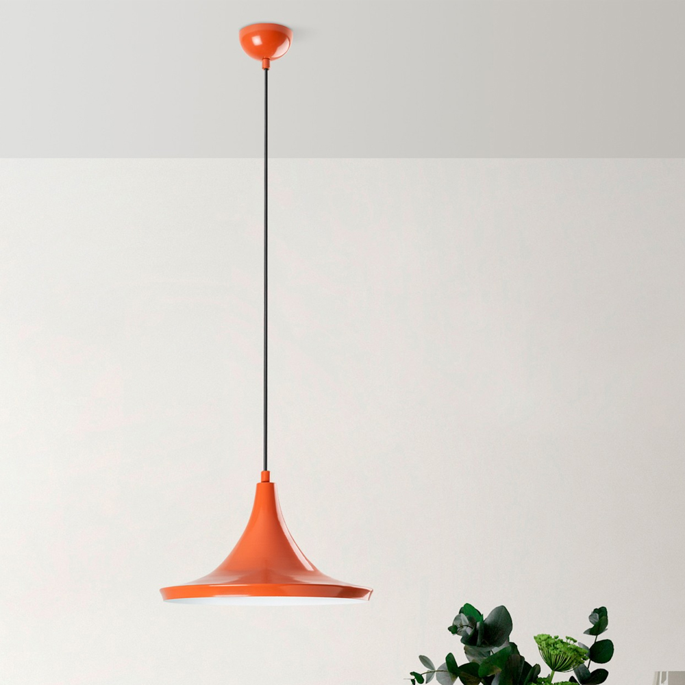 Tilton Metal Ceiling Pendant Light in Orange