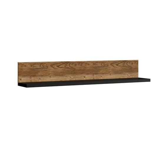 Product photograph of Tinley Wooden Wall Shelf In Canyon Oak from Furniture in Fashion