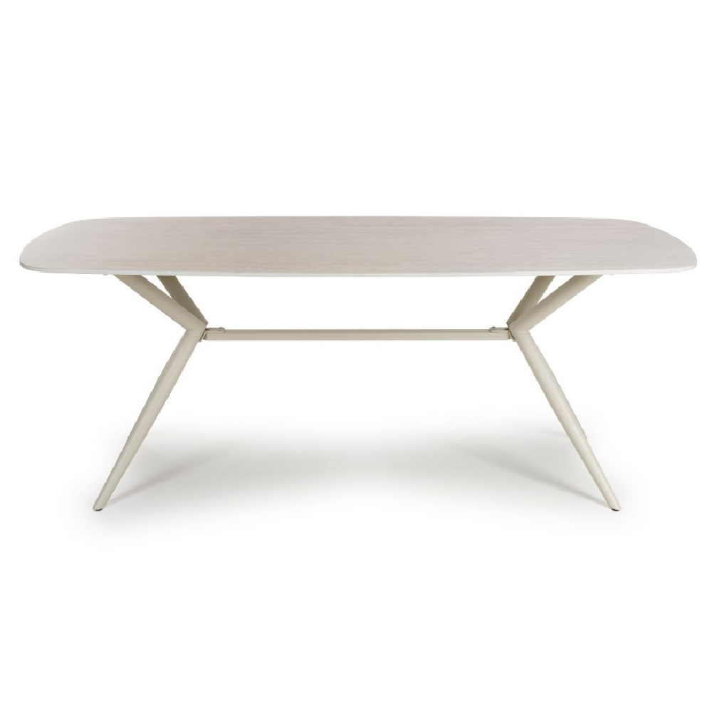 Tirana Large Stone Dining Table In Light Oak
