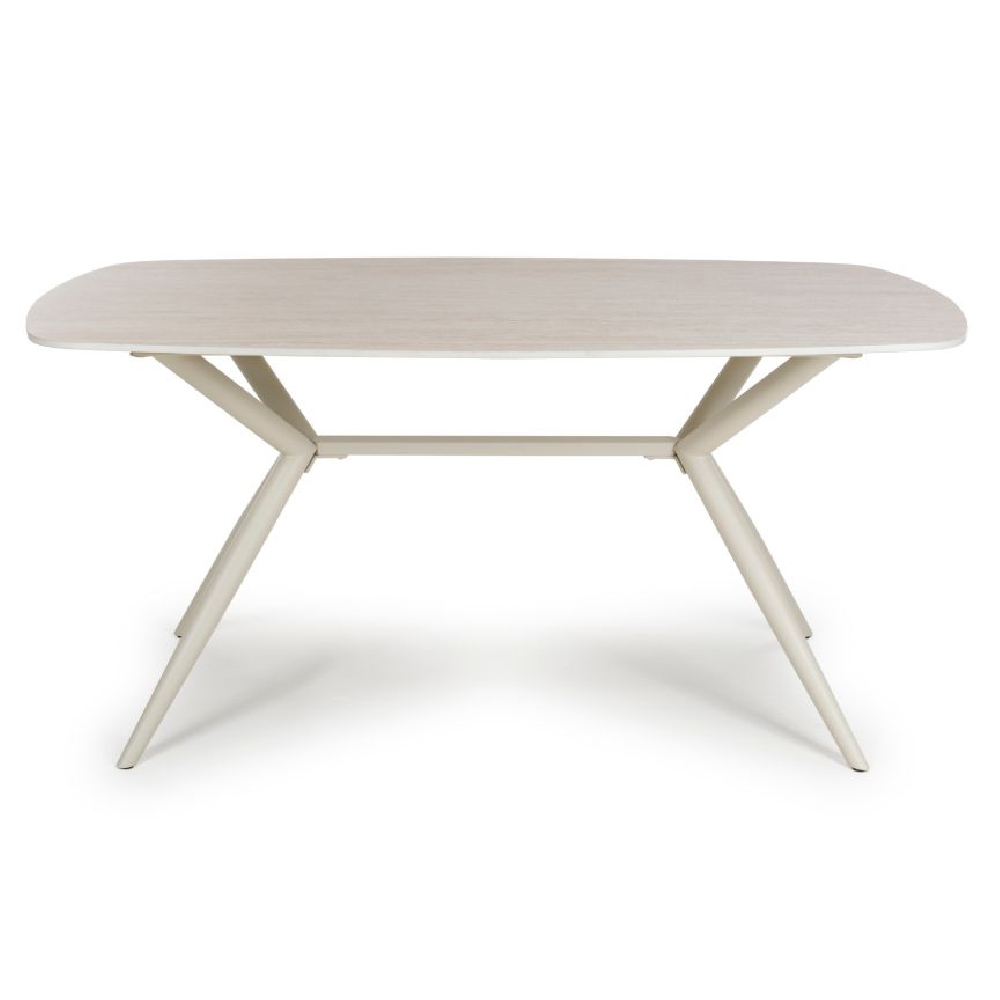 Tirana Small Stone Dining Table In Light Oak