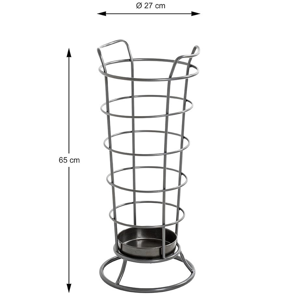 Tirana Steel Umbrella Stand In Anthracite