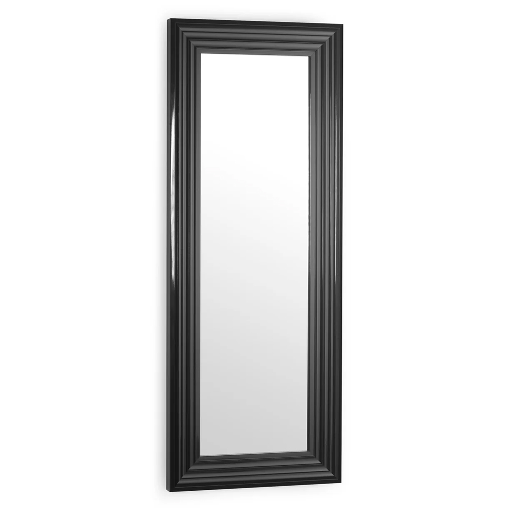 Tirana Tall Rectangular Dressing Mirror With Black Wooden Frame
