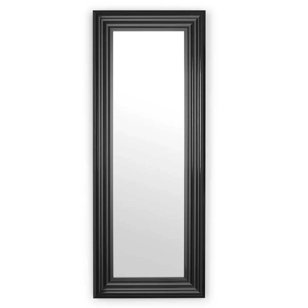 Tirana Tall Rectangular Dressing Mirror With Black Wooden Frame