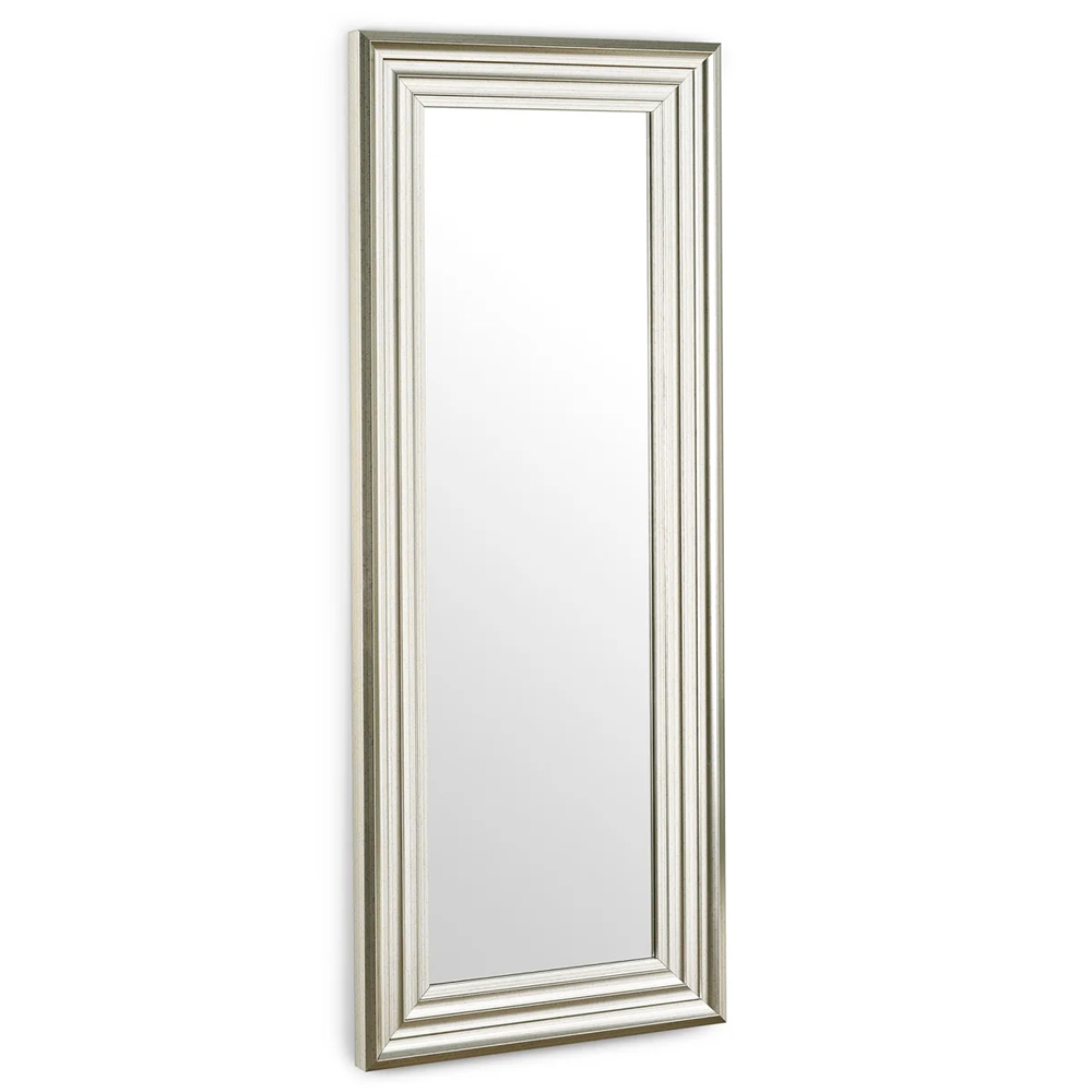 Tirana Tall Rectangular Dressing Mirror With Silver Wooden Frame