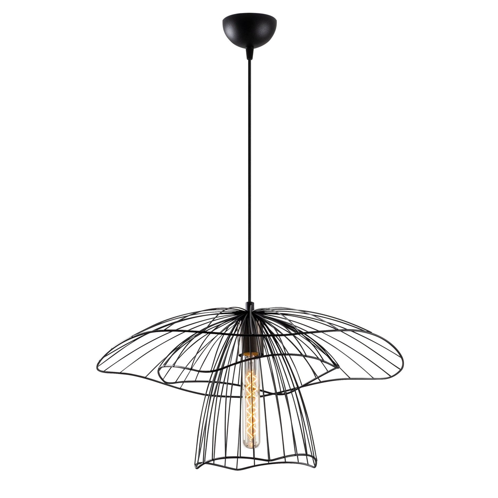 Titan Metal Layered Ceiling Pendant Light in Black