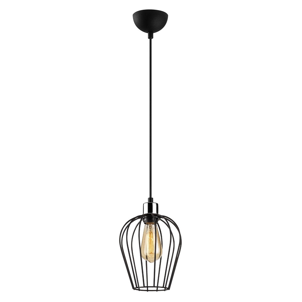Titan Small Metal Ceiling Pendant Light in Black