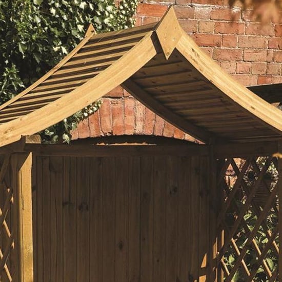 Titchwell Wooden Arbour In Natural Timber_3