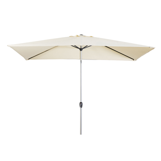 Product photograph of Titusville Rectangular Polyester Fabric Parasol In Cream from Furniture in Fashion