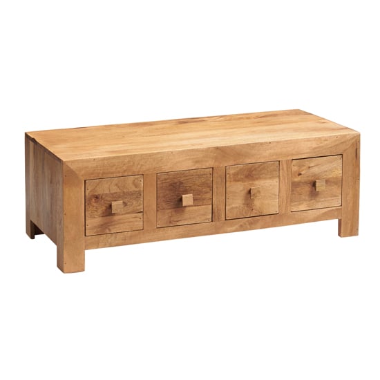 Tivat Mango Wood Coffee Table In Light Mahogany