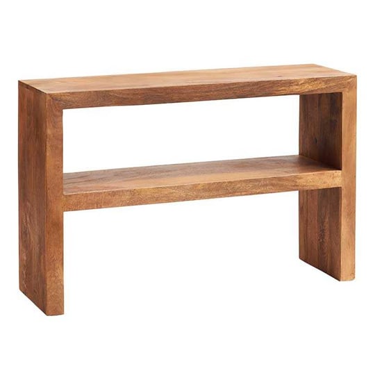 Read more about Tivat mango wood console table in light mahogany