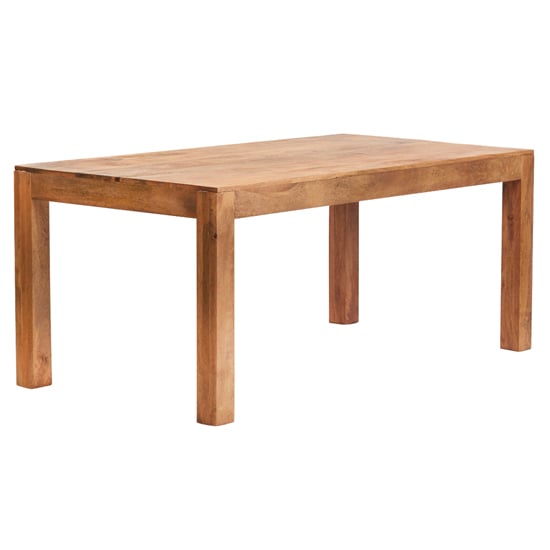 Tivat Mango Wood Dining Table Large In Light Mahogany