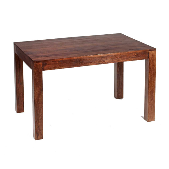 Read more about Tivat mango wood dining table small in dark mahogany