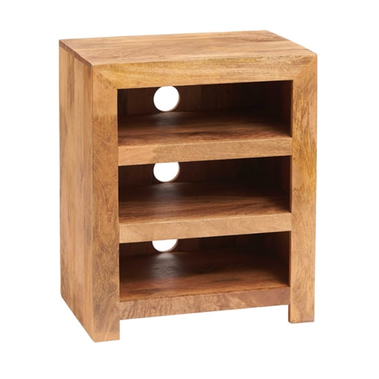 Read more about Tivat mango wood hi-fi tv stand in light mahogany