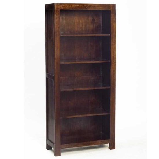 Read more about Tivat mango wood open bookcase large in dark mahogany