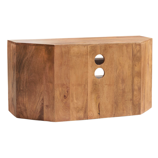 Tivat Mango Wood TV Stand Corner In Light Mahogany