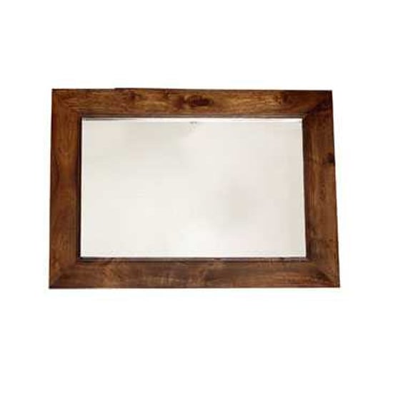 Read more about Tivat mango wood wall mirror in dark mahogany frame