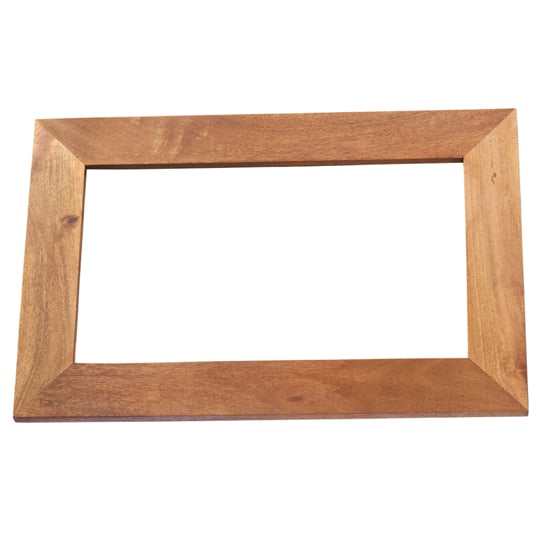 Read more about Tivat mango wood wall mirror in light mahogany frame
