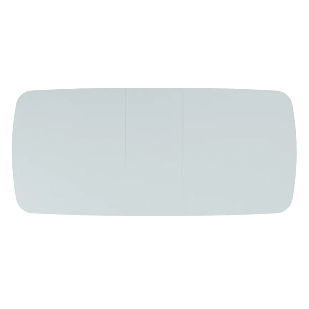 Tivori Large High Gloss Extending Dining Table In Light Grey With Glass Top