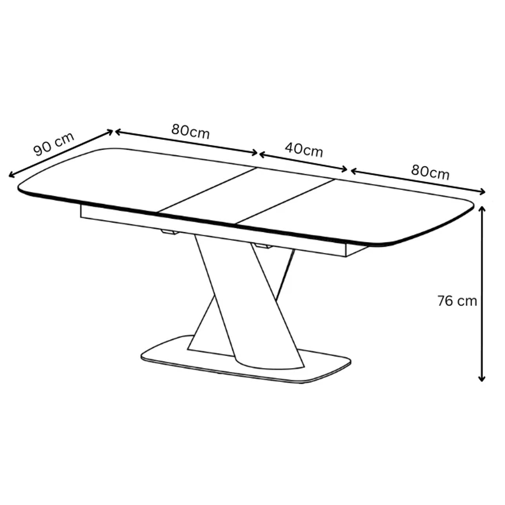 Tivori Large High Gloss Extending Dining Table In Light Grey With Glass Top